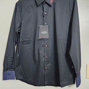 Von Dutch Black Original Black Long Sleeve Shirt Red Lion Graphic Logo Men’s